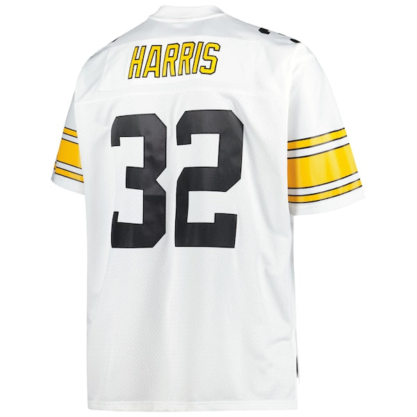 Franco Harris Pittsburgh Steelers Big & Tall 1976 Retired Player Replica Jersey - White/Black - Image 4