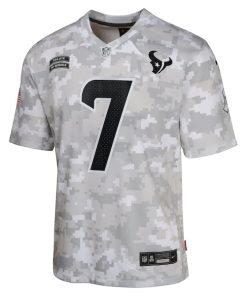 Alternative view of C.J. Stroud Houston Texans Nike Youth 2024 Salute to Service Game Jersey - Arctic Camo