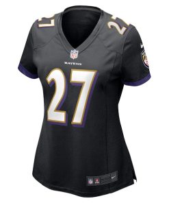 Alternative view of J.K. Dobbins Baltimore Ravens Nike Women's Game Jersey - Black
