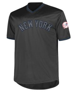 Alternative view of New York Yankees Profile Big & Tall Pop Fashion Jersey - Charcoal