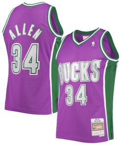 Ray Allen Milwaukee Bucks 2001/02 Hardwood Classics Swingman Jersey - Purple
