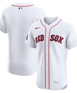 Boston Red Sox Nike Home Sponsor Patch Elite Jersey - White