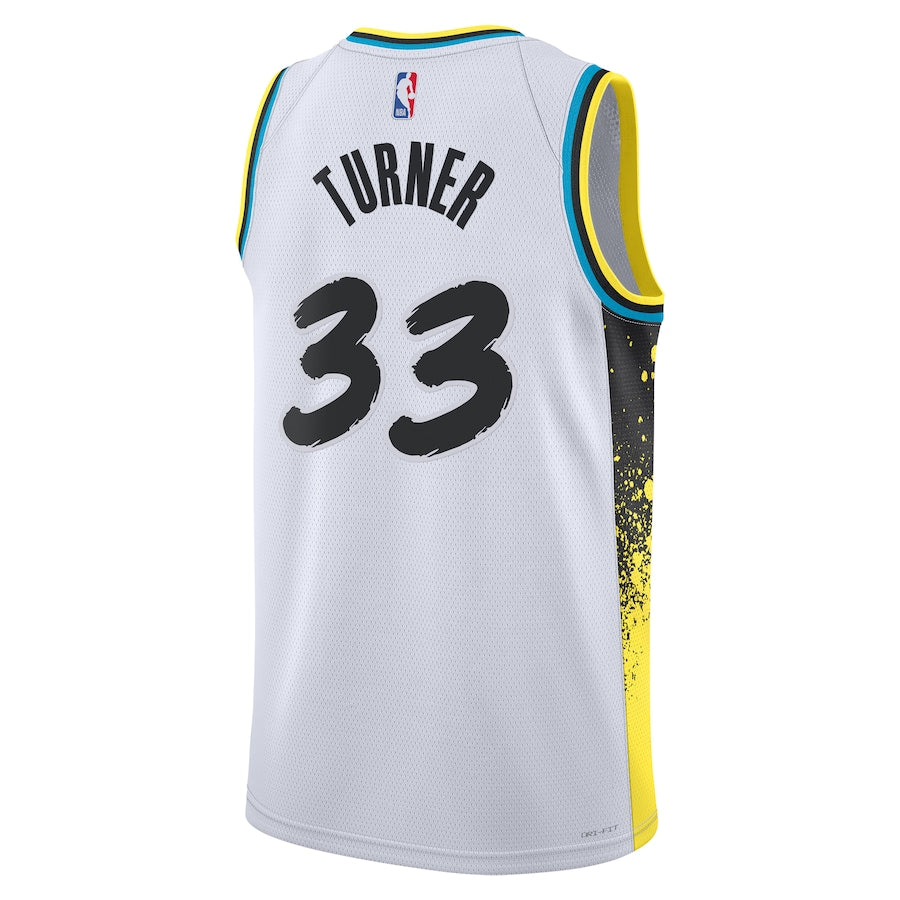 Myles Turner Indiana Pacers Nike City Edition Swingman Jersey 2024 - White - Image 3