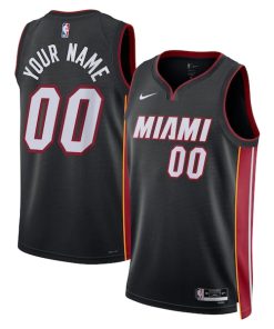 Miami Heat Nike Unisex Swingman Custom Jersey Black - Icon Edition