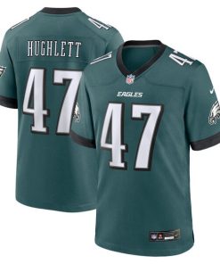 Alternative view of Charley Hughlett Philadelphia Eagles Nike Team Game Jersey - Midnight Green