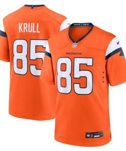 Alternative view of Lucas Krull Denver Broncos Nike Team Game Jersey -  Orange