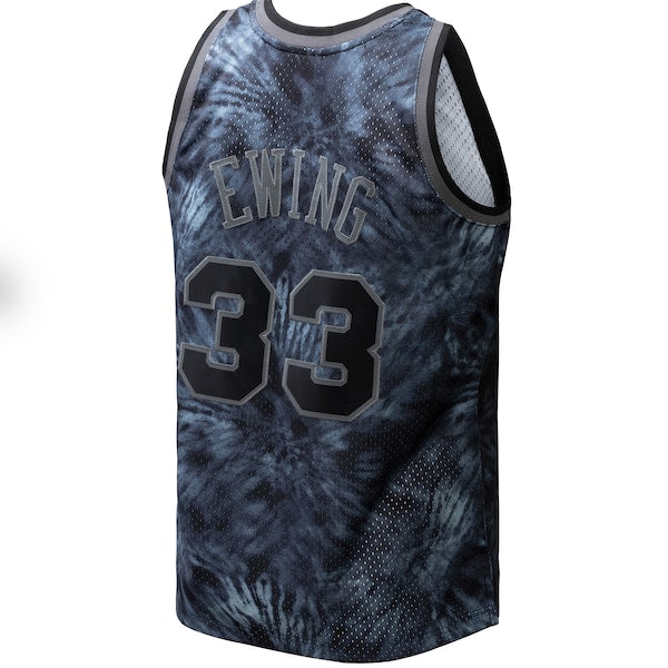Patrick Ewing New York Knicks Hardwood Classics 1991/92 Tie-Dye Swingman Jersey - Black - Image 3