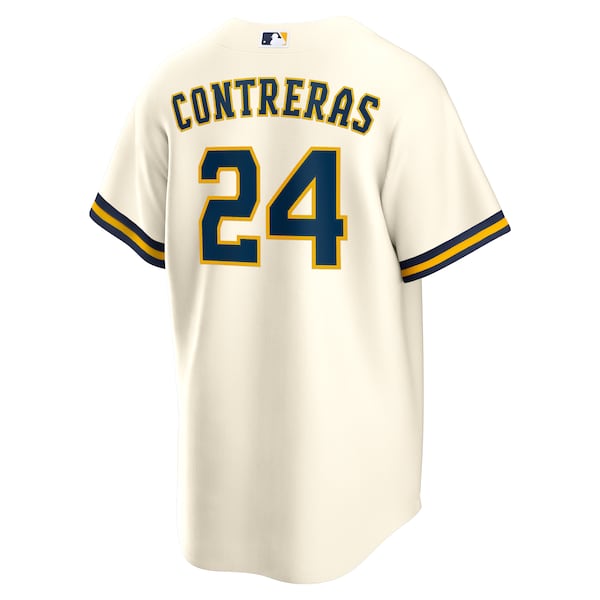 William Contreras Milwaukee Brewers Nike Home Replica Jersey - Cream - Image 3