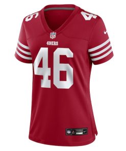 Alternative view of Jon Weeks San Francisco 49ers Nike Women's Team Game Jersey -  Scarlet