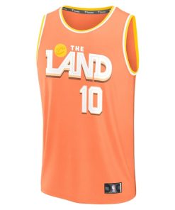 Alternative view of Darius Garland Cleveland Cavaliers  2025/26 City Edition Fast Break Jersey - Orange