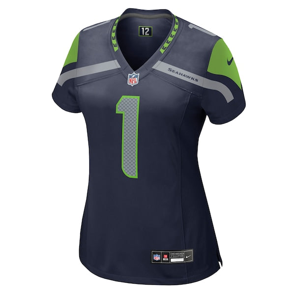Number 1 Mom Seattle Seahawks Nike Women's Game Jersey - College Navy - Image 2