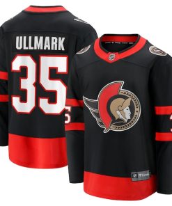 Linus Ullmark Ottawa Senators  Home Premier Breakaway Player Jersey - Black
