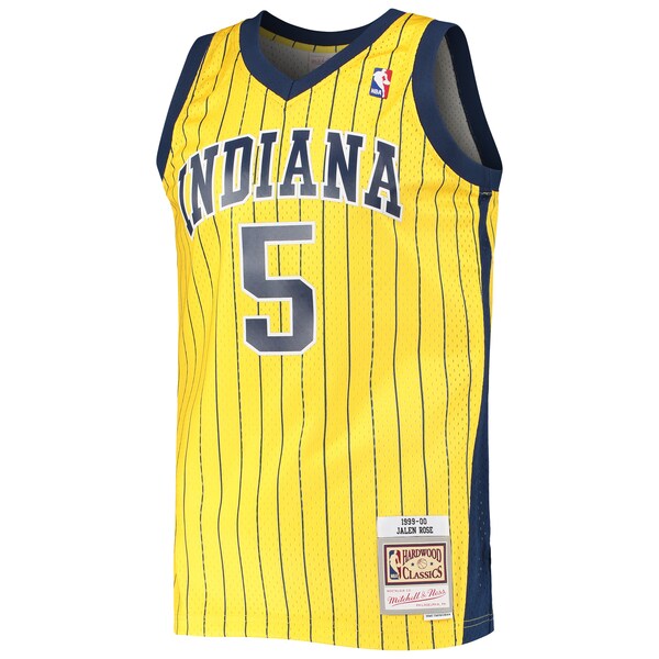 Jalen Rose Indiana Pacers 1999/00 Hardwood Classics Swingman Jersey - Gold - Image 2