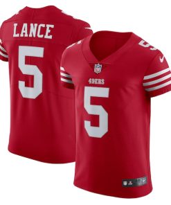 Trey Lance San Francisco 49ers Nike Vapor Elite Jersey - Scarlet/White