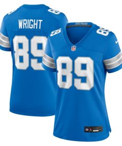 Alternative view of Brock Wright Detroit Lions Nike Women's Team Game Jersey -  Blue