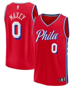 Tyrese Maxey Philadelphia 76ers  Youth Fast Break Player Jersey - Statement Edition - Red