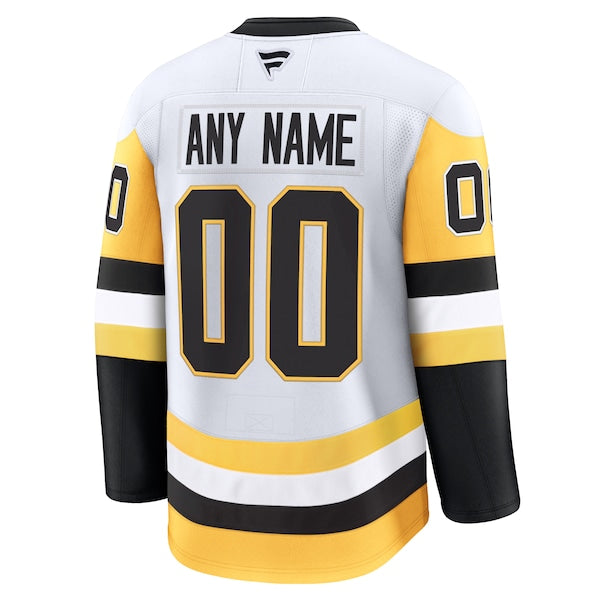 Pittsburgh Penguins Away Premium Custom Jersey - White/Black - Image 4