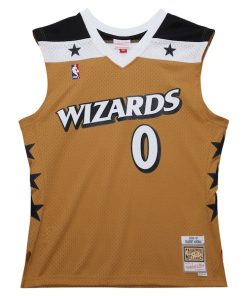 Alternative view of Gilbert Arenas Washington Wizards  2006/07 Hardwood Classics Swingman Jersey - Gold