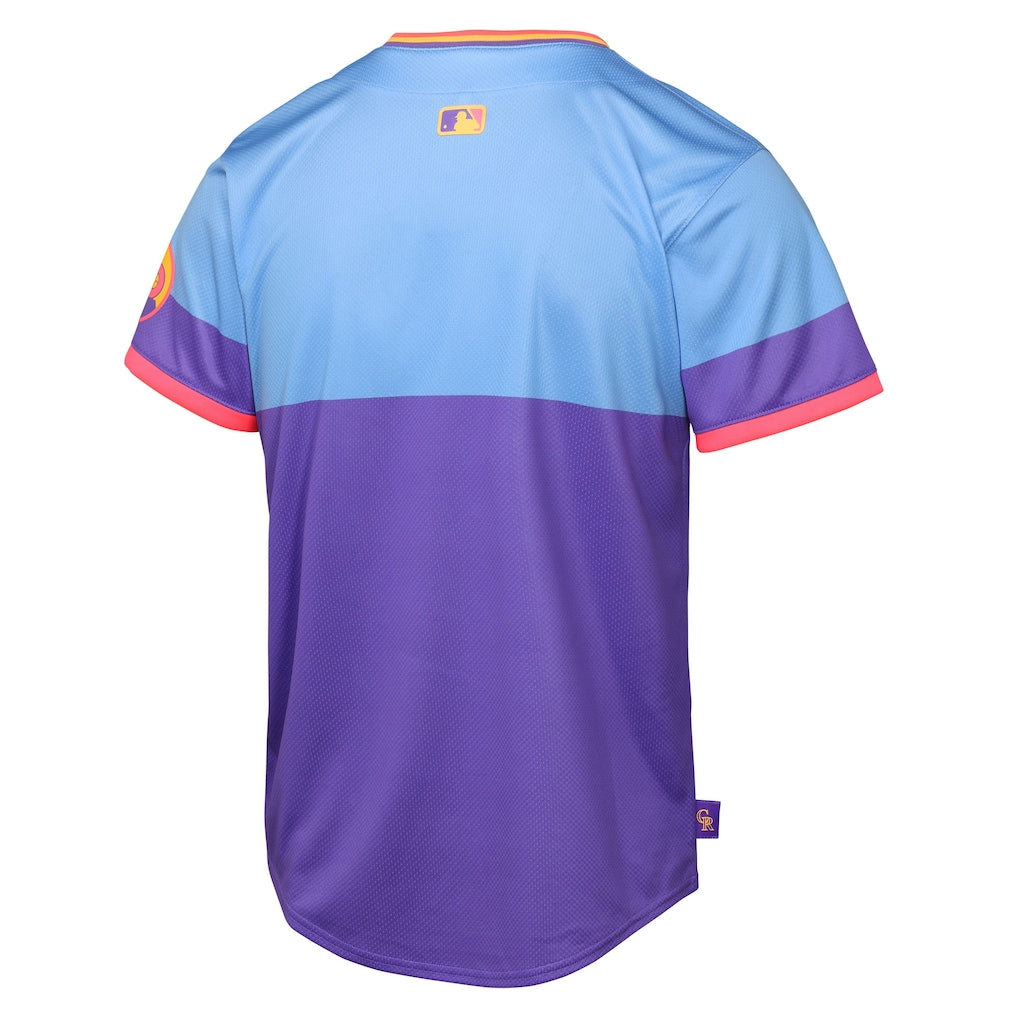 Colorado Rockies Nike Youth 2025 City Connect Limited Jersey - Purple/Light Blue - Image 3