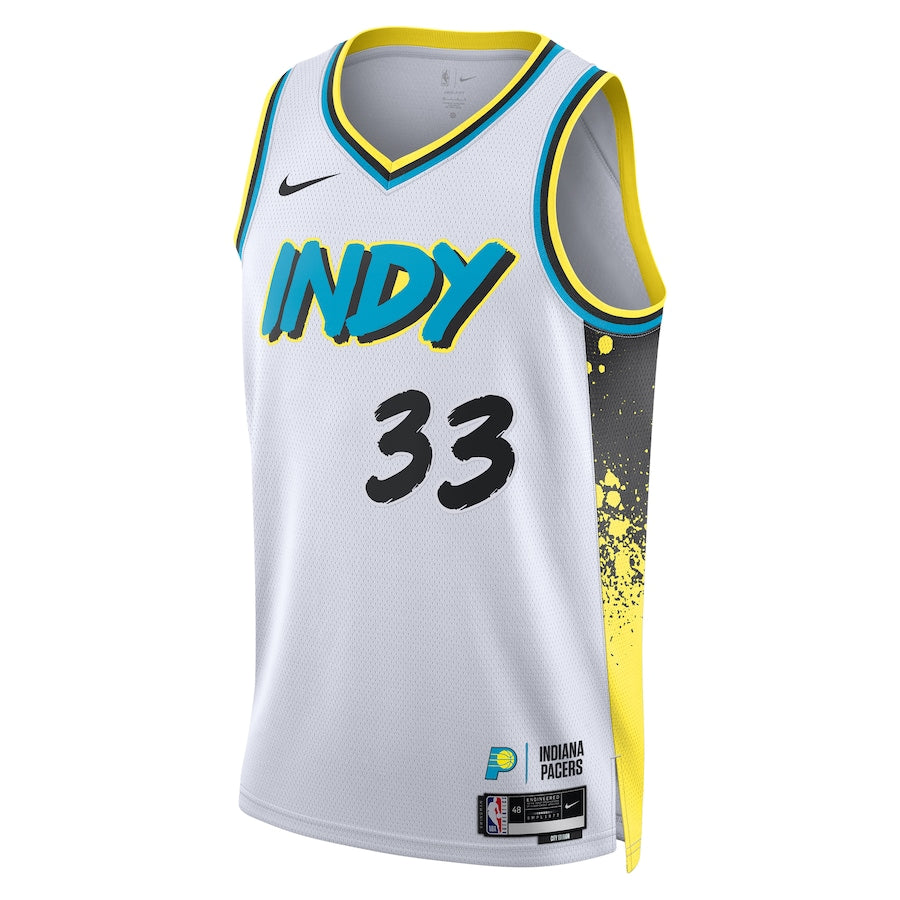 Myles Turner Indiana Pacers Nike City Edition Swingman Jersey 2024 - White - Image 2