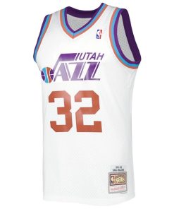 Alternative view of Karl Malone Utah Jazz 1991/92 Hardwood Classics Reload 3.0 Swingman Jersey - White