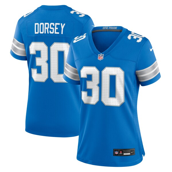 Khalil Dorsey Detroit Lions Nike Women's Team Game Jersey - Blue - Image 2