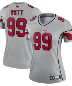 J.J. Watt Arizona Cardinals Nike Women's Inverted Legend Jersey - Gray