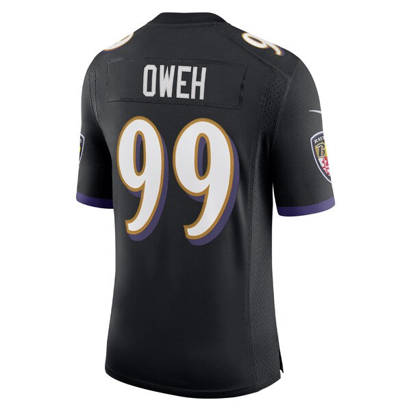 Odafe Oweh Baltimore Ravens Nike Vapor Limited Jersey - Black/Purple - Image 4