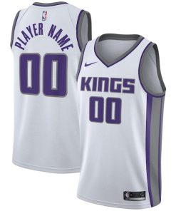 Sacramento Kings Nike 2020/21 Swingman Custom Jersey - Association Edition - White