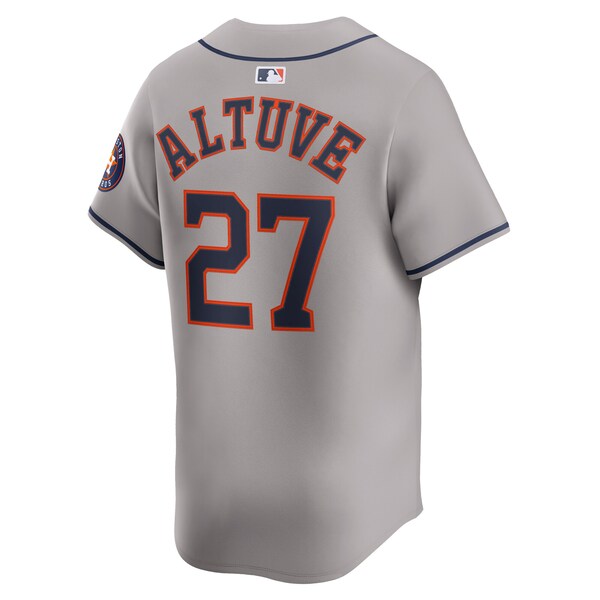 Jose Altuve Houston Astros Nike Road Limited Player Jersey - Gray - Image 3