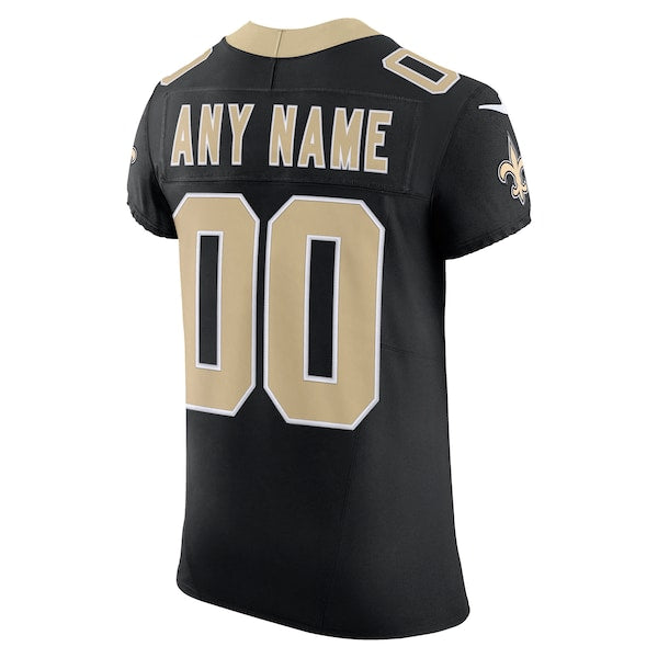 New Orleans Saints Nike Vapor F.U.S.E. Elite Custom Jersey - Black - Image 3