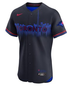 Alternative view of Toronto Blue Jays Nike City Connect Elite Jersey - Navy