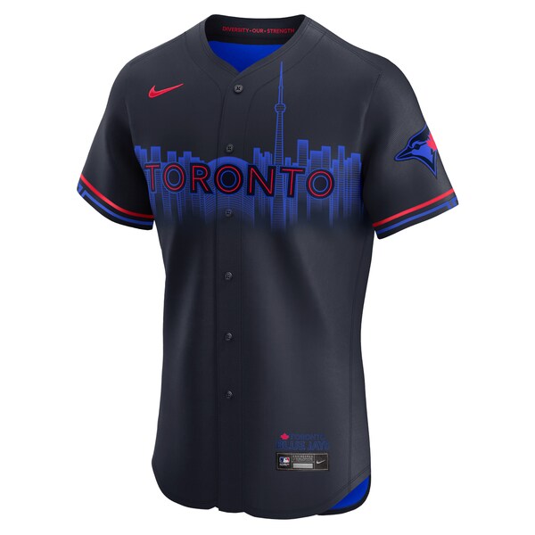 Toronto Blue Jays Nike City Connect Elite Jersey - Navy - Image 2