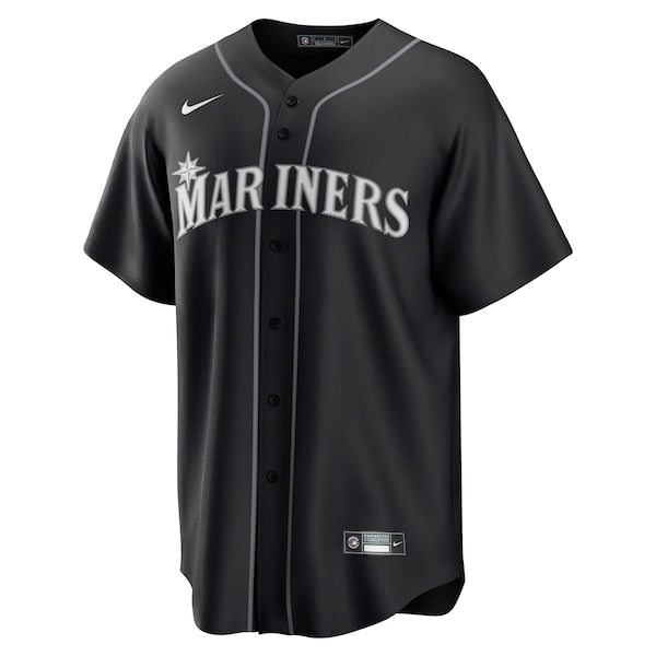 Julio Rodr¨ªguez Seattle Mariners Nike Lights Out Replica Player Jersey - Black - Image 2