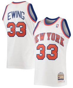 Patrick Ewing New York Knicks 1985/86 Hardwood Classics Authentic Jersey - White
