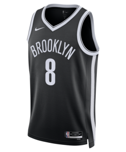 Alternative view of Egor D?min Brooklyn Nets Nike Unisex Swingman Jersey - Icon Edition - Black