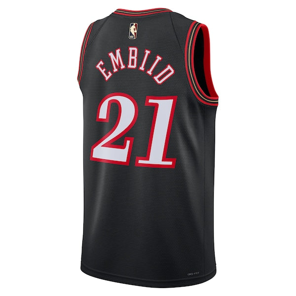 Joel Embiid Philadelphia 76ers Nike Unisex Swingman Jersey - Classic Edition - Black - Image 3