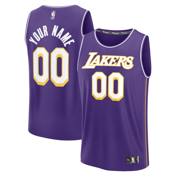 Los Angeles Lakers Youth Fastbreak Custom Jersey - Statement Edition - Purple