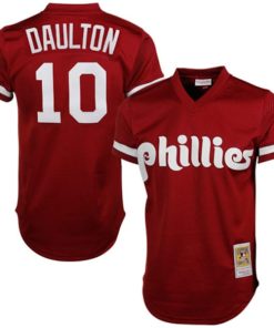 Darren Daulton Philadelphia Phillies Cooperstown Mesh Batting Practice Jersey - Red