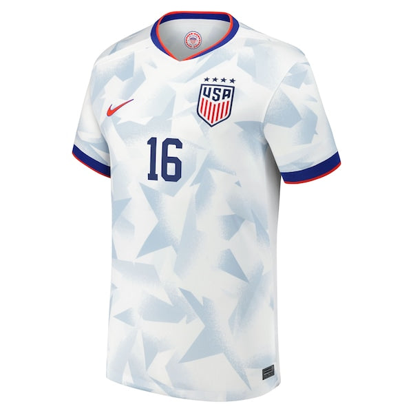 Rose Lavelle USMNT Nike Youth 2025 Home Replica Player Jersey - White - Image 2