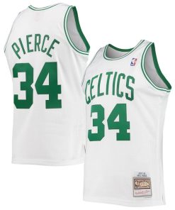 Alternative view of Paul Pierce Boston Celtics Hardwood Classics Swingman Jersey - White/Kelly Green