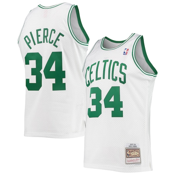 Paul Pierce Boston Celtics Hardwood Classics Swingman Jersey - White/Kelly Green - Image 2
