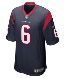Alternative view of Denzel Perryman Houston Texans Nike Game Jersey - Navy