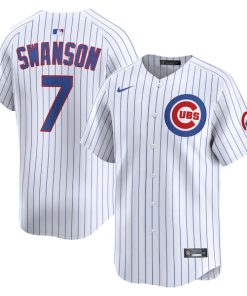 Dansby Swanson Chicago Cubs Nike Home Limited Player Jersey - White