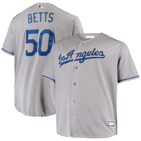 Mookie Betts Los Angeles Dodgers Big & Tall Replica Player Jersey - Gray/Royal/White - Image 2