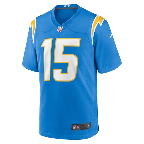 Ladd McConkey Los Angeles Chargers Nike Youth Team Game Jersey - Powder Blue - Image 2