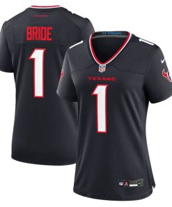 Number 1 Bride Houston Texans Nike Women's Game Jersey - Navy