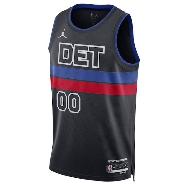 Detroit Pistons Jordan Brand Unisex 2022/23 Swingman Custom Jersey - Statement Edition - Blue - Image 2
