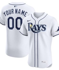 Tampa Bay Rays Nike Home Elite Custom Jersey - White