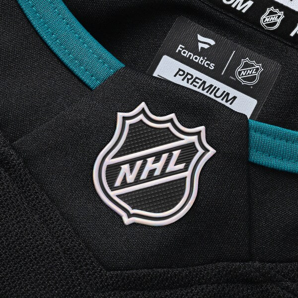 San Jose Sharks Alternate Premium Jersey - Black/Teal - Image 7